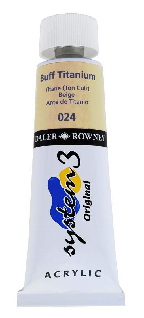 Akrylfärg System3 75 ml Buff Titanium 024