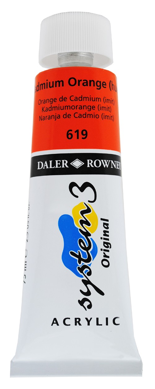 Akrylfärg System3 75 ml Cadmium Orange 619