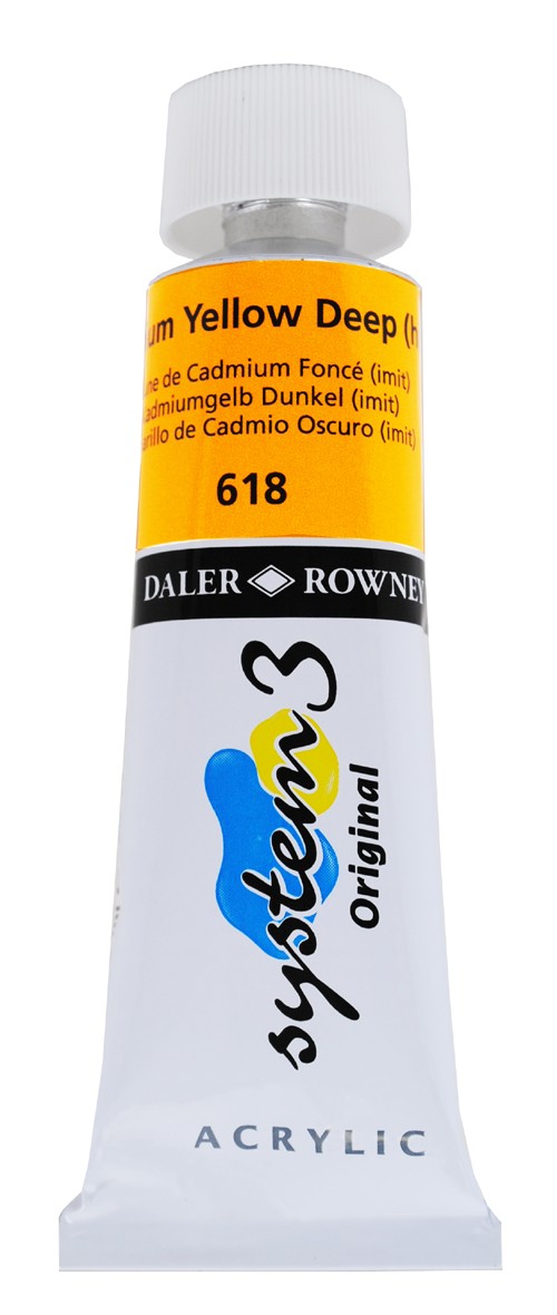 Akrylfärg System3 75 ml Cadmium Yellow Deep 618