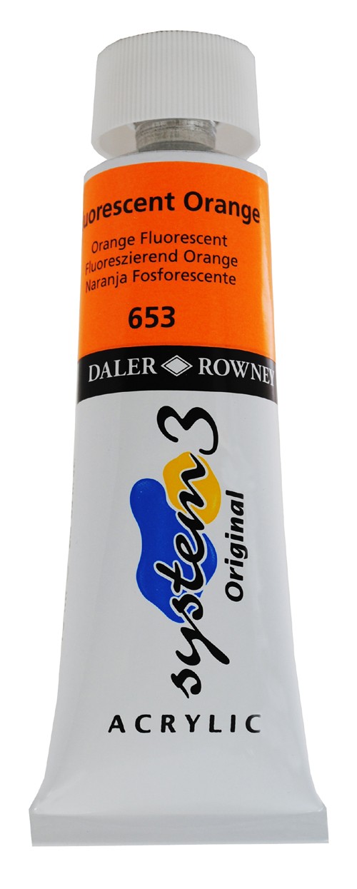 Akrylfärg System3 75 ml Fluorescent Orange 653