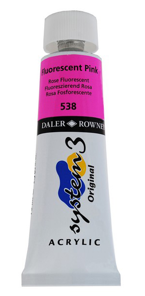 Akrylfärg System3 75 ml Fluorescent Pink 538