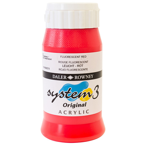 Akrylfärg System3 500 ml Fluorescent Red 544