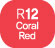 Touch Twin BRUSH Marker Coral Red R12