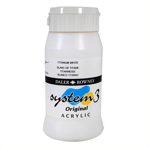 Akrylfärg System3 500 ml Titanium White  009