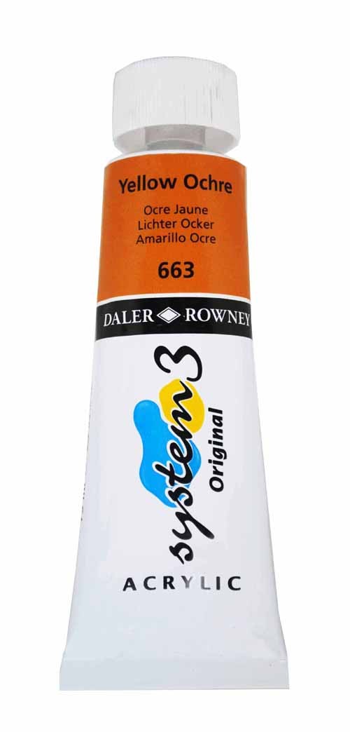 Akrylfärg System3 75 ml Yellow Ochre 663