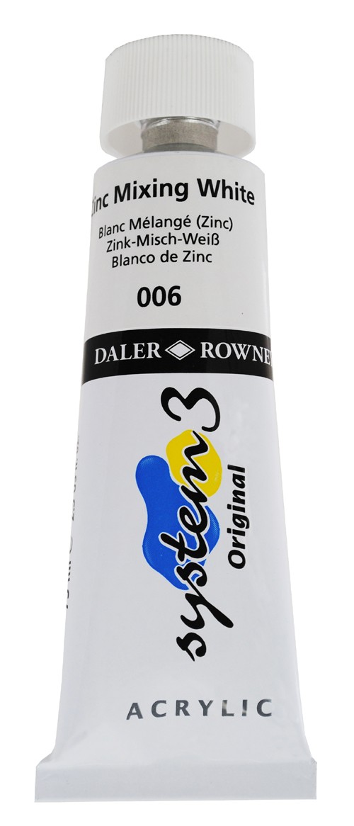 Akrylfärg System3 75 ml Zinc Mixing White 006